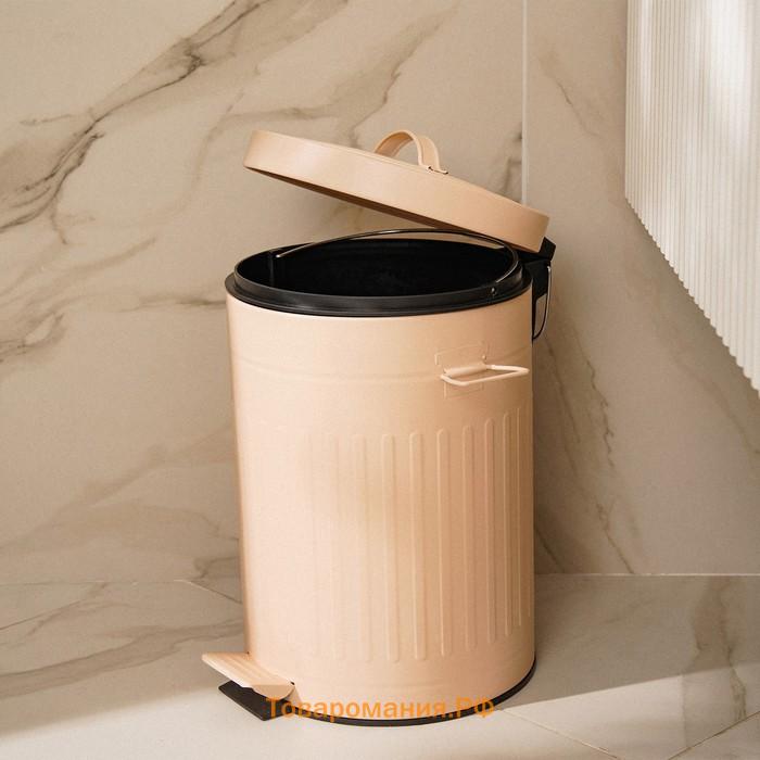 Ведро для мусора SL Home, 5 л, 28×21×31 см, бежевое