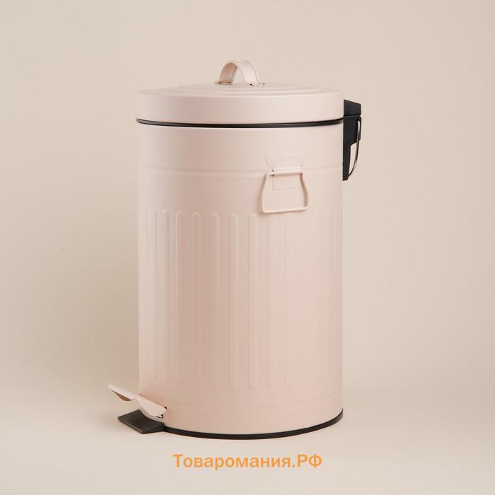 Ведро для мусора SL Home, 12 л, 27×32×43 см, бежевое