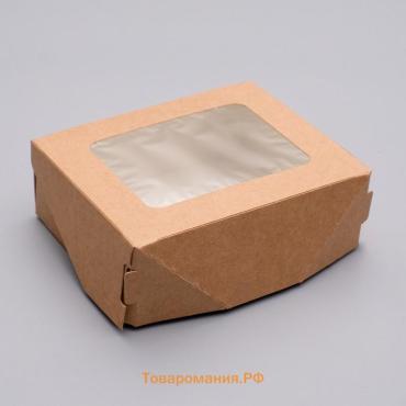 Коробка складная, крафт, 10×8×3.5 см, 0.24 л