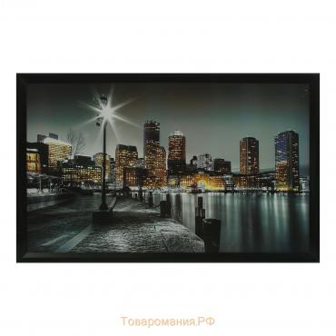 Картина "Ночной фонарь" 67х107 см рамка микс