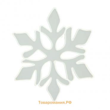 Наклейка на стекло "Белоснежная остроконечная снежинка" 10х12 см, белый