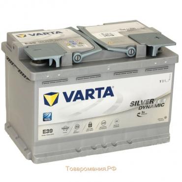 Автомобильный аккумулятор Varta 70 Ач, обратная полярность Silver Dynamic AGM 570 901 076