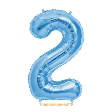 Воздушный шар фольгированный 32" цифра 2