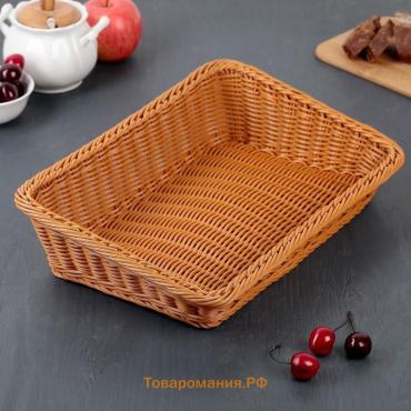 Корзина для продуктов , 39×26×10 см, цвет коричневый