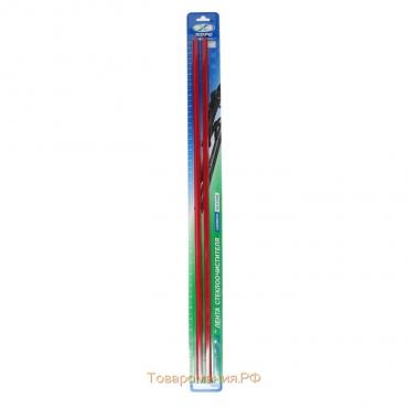 Резинки щетки стеклоочистителя Хорс, 24"/615 мм, красный, набор 2 шт