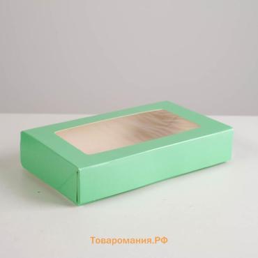 Контейнер на вынос, зелёный, 20×12×4 см