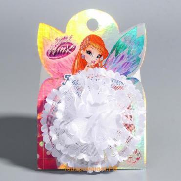 Бант для волос, белый, 7,5 см "Фея Блум", WINX