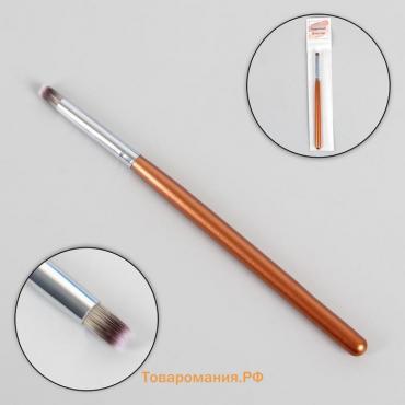 Кисть для дизайна ногтей «Омбре», 15,5 см, d= 6 × 9 мм, цвет коричневый