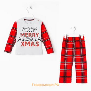 Пижама детская KAFTAN "X-mas" размер 32 (110-116 см)