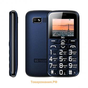 Сотовый телефон BQ M-1851, Respect 1.77", 2 sim, 32Мб, microSD, 1400 мАч, синий