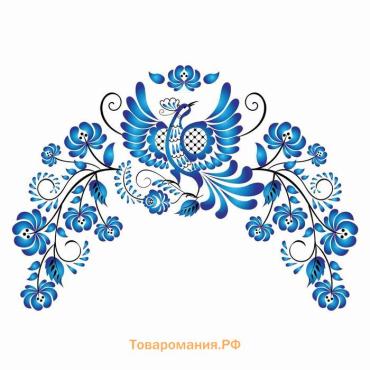 Термонаклейка «Гжель птица», 31,5 х 23,5 см, набор 10 шт.