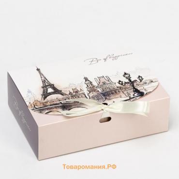 Подарочная коробка сборная без окна «Париж», 16.5×11, 5×5 см, набор 5 шт.