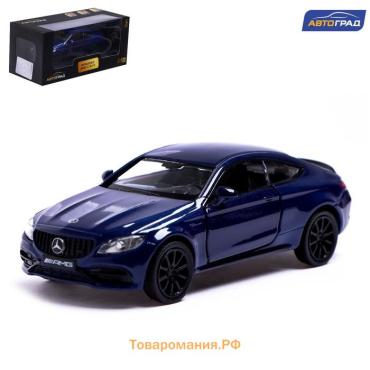 Машина металлическая MERCEDES-AMG C63 S COUPE, 1:32, открываются двери, инерция, цвет синий