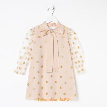 Платье детское KAFTAN горошек, рост 122-128 см