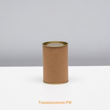Тубус 63×100 мм (80 мм внутр. высота), картон, металлическая крышка