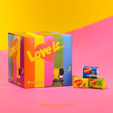 Жевательная резинка Love is, ассорти, 4.2 г, 50 шт.