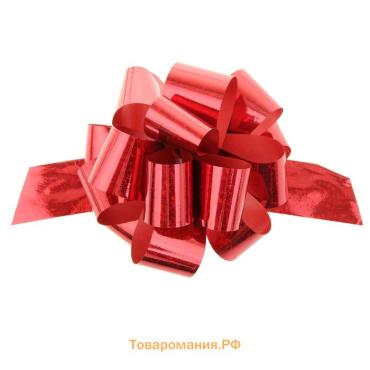 Бант - шар №3 голография, красный